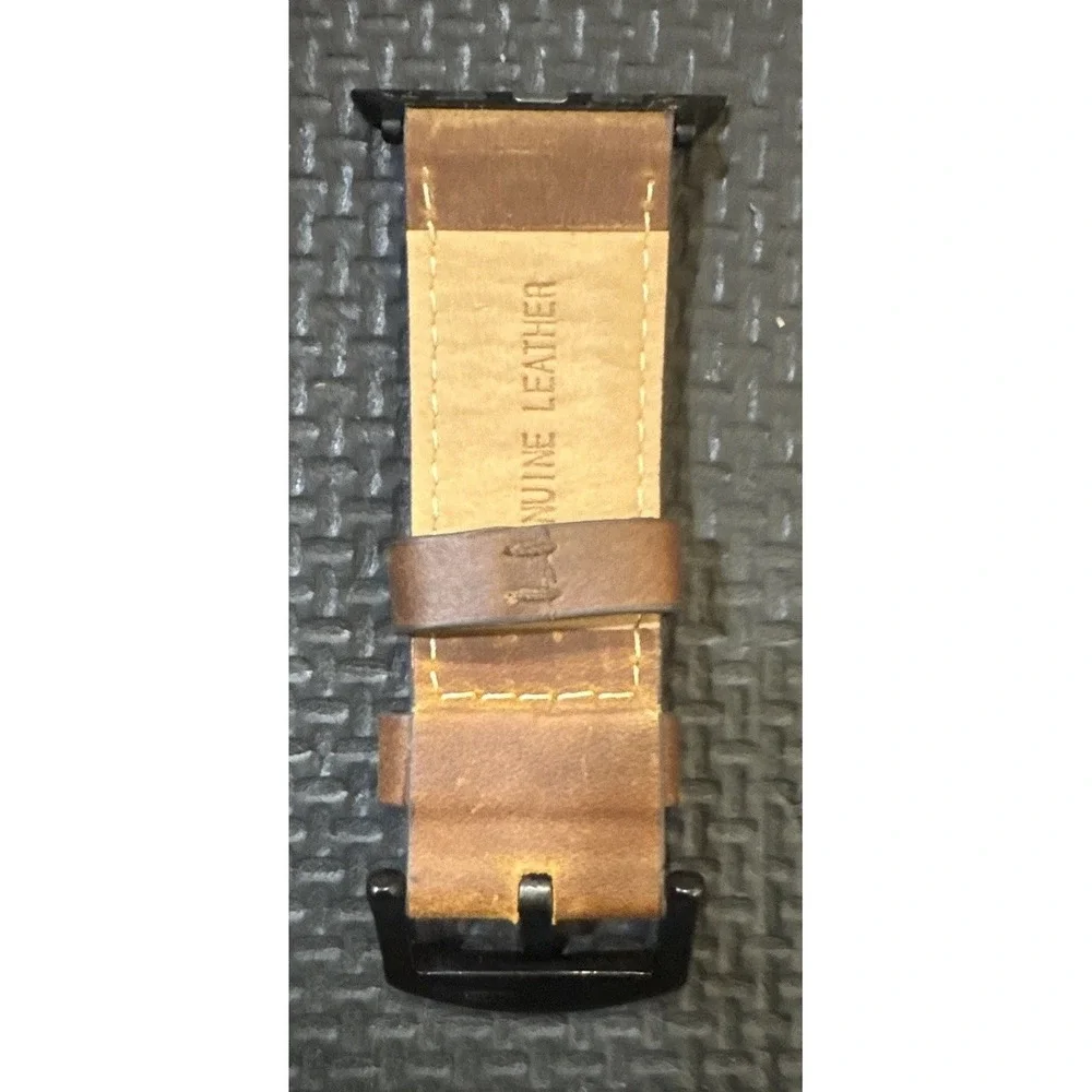 Genuine Leather Buckle Apple Watch Replacement Band Fits 46mm